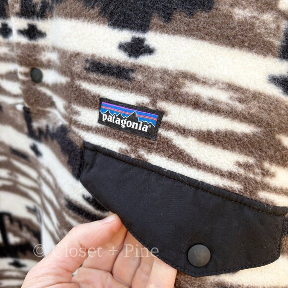 Patagonia‎ Fleece Synchilla Snap-T Fleece Shepherds Knit Birch White Size XL - Picture 7 of 11